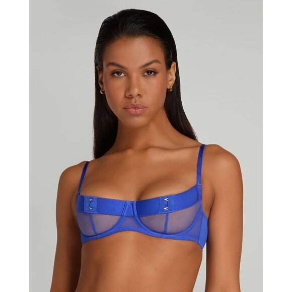 Agent Provocateur Caity Cobalt Blue Demi Bra NWT $185 - Picture 1 of 16